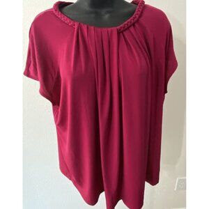 Worthington Womens XL Sleeveless Blouse Purple Stretch